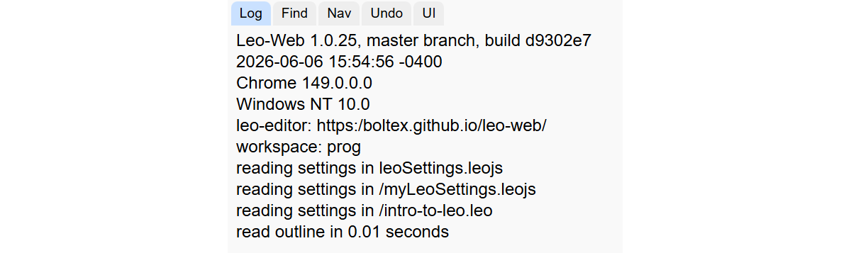 Log Window
