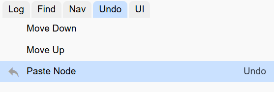 Undo pane